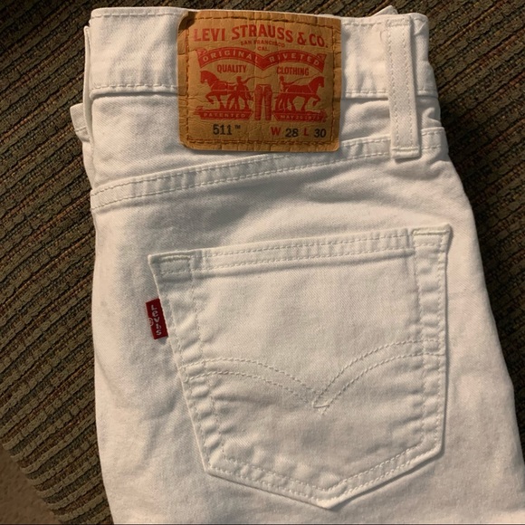 Levi's | Jeans | Free Ship Levis 51 White Jeans W28 L3 | Poshmark
